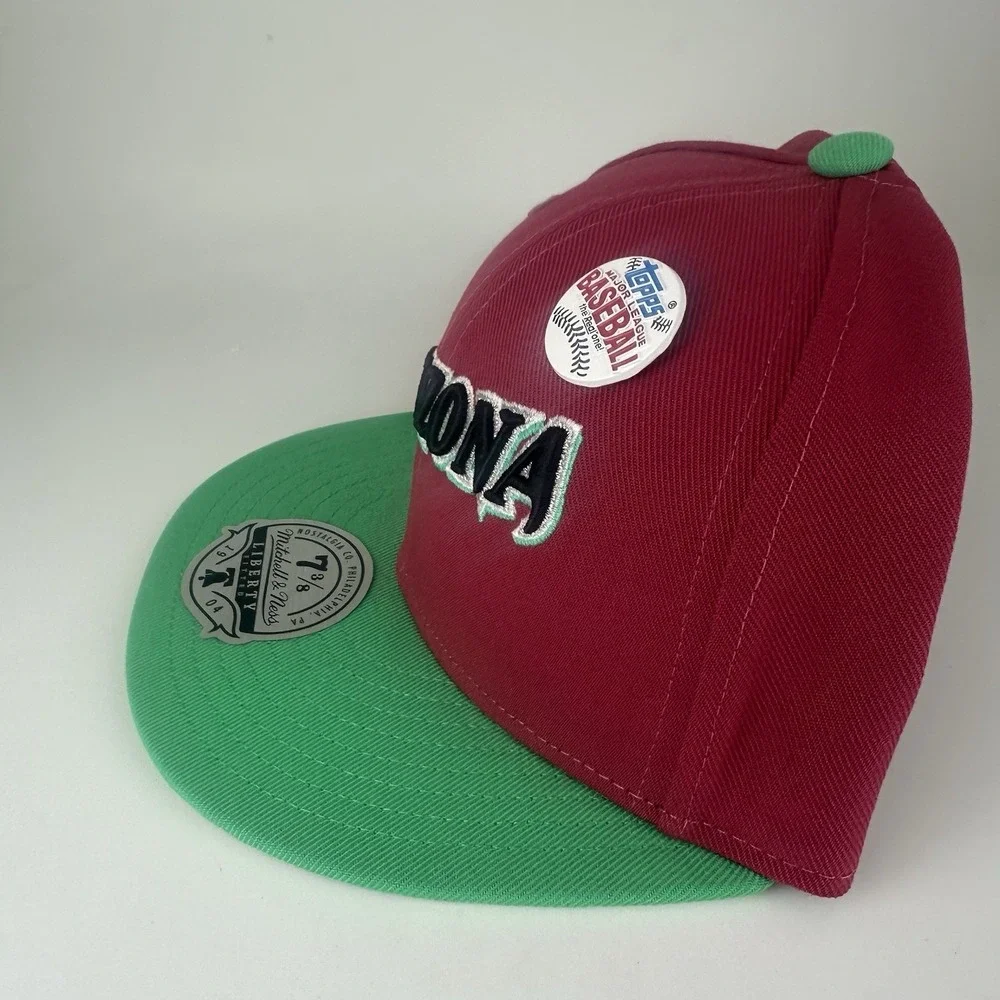 Mitchell & Ness Arizona Diamondbacks Hat Mens 7 3/8 Maroon Green Topps Chrome
